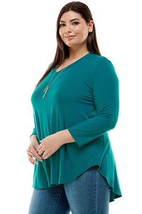 Long Sleeve Top w/ V-neck